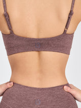 Thumbnail 8 of Dream Heathered Sports Bra - Mocha Berry, 8 of 8