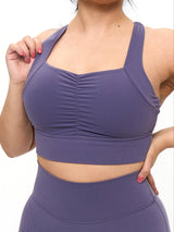 Thumbnail 2 of Bloom Sports Bra - Shadow Berry, 2 of 6