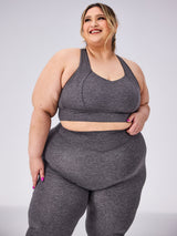 Thumbnail 1 of Twilight Dream Heather Sports Bra - Heather Charcoal, 1 of 5