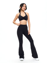 Thumbnail 3 of Poshknit Flare Legging - Onyx Black, 3 of 5