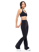 Thumbnail 2 of Poshknit Flare Legging - Onyx Black, 2 of 5