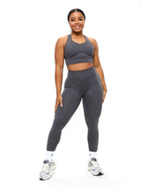 Thumbnail 4 of Twilight Dream Heather Sports Bra - Heather Charcoal, 4 of 5