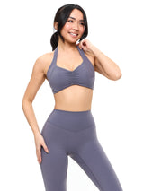 Thumbnail 3 of Poshknit Scrunch Halter Sports Bra - Anchor, 3 of 4