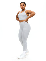 Thumbnail 5 of Dream Heathered Legging 26" - Heather Grey, 5 of 6