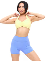 Thumbnail 6 of Poshknit Scrunch Halter Sports Bra - Sunbeam, 6 of 6