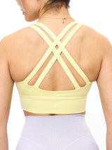 Thumbnail 3 of Twilight Dream Heather Sports Bra - Heather Sunbeam, 3 of 5
