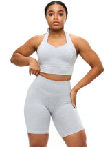Thumbnail 8 of Twilight Dream Heather Sports Bra - Heather Grey, 8 of 8
