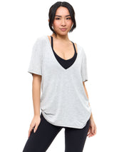 Thumbnail 2 of V Neck Pump Cover - Heather Grey, 2 of 7