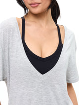 Thumbnail 6 of V Neck Pump Cover - Heather Grey, 6 of 7