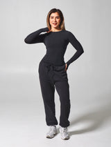 Thumbnail 2 of Halo Long Sleeve Hip Tee - Onyx Black, 2 of 6