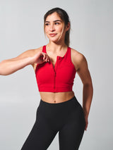 Thumbnail 1 of Wicked Zip Sports Bra - Lipstick Red, 1 of 8
