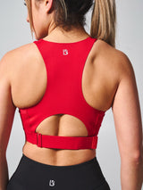 Thumbnail 4 of Wicked Zip Sports Bra - Lipstick Red, 4 of 8