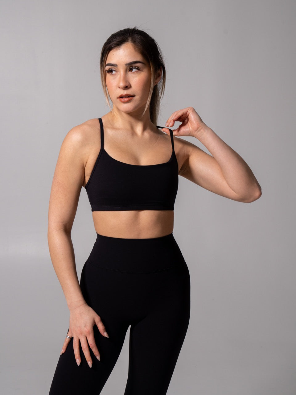 Reversible Sports Bra - Onyx Black and White