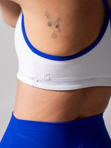 Thumbnail 10 of Reversible Sports Bra - Rio Blue and White, 10 of 10