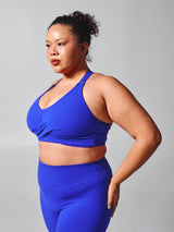Thumbnail 3 of Candy Wrap Sports Bra - Rio Blue, 3 of 6