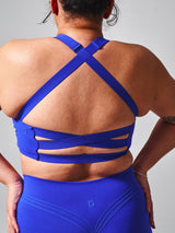Thumbnail 6 of Candy Wrap Sports Bra - Rio Blue, 6 of 6