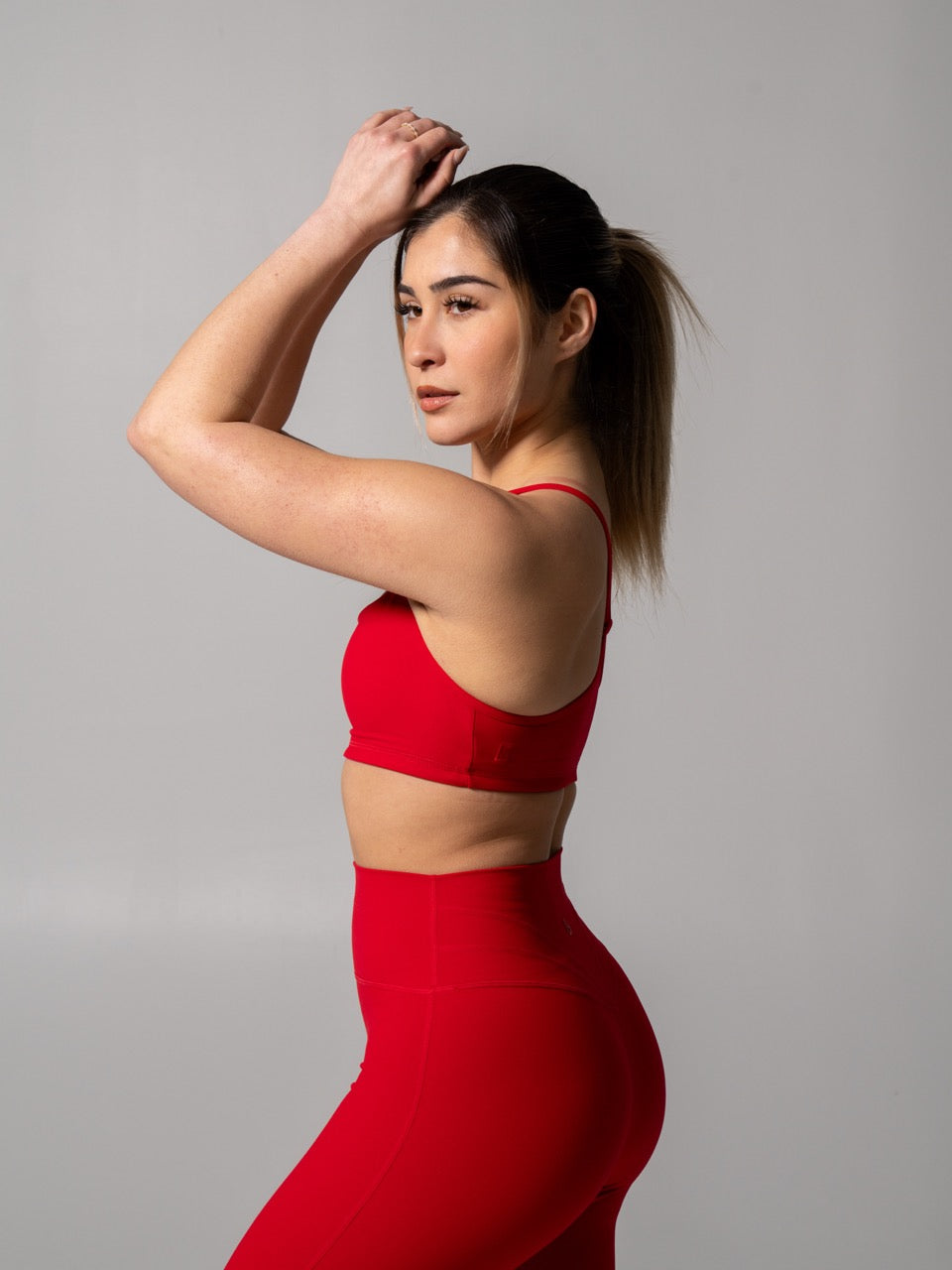 Reversible Sports Bra - Lipstick Red and Miami Vice