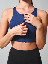 Thumbnail 10 of Wicked Zip Sports Bra - Baked Blue, 10 of 11