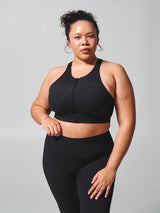Thumbnail 1 of Wicked Zip Sports Bra - Onyx Black, 1 of 6