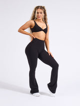 Thumbnail 6 of Contour Pocket Flare Legging - Onyx Black, 6 of 6