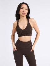 Thumbnail 7 of Candy Wrap Sports Bra - Cold Brew, 7 of 7