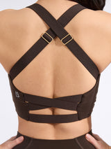 Thumbnail 5 of Candy Wrap Sports Bra - Cold Brew, 5 of 7