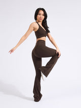 Thumbnail 3 of Candy Wrap Sports Bra - Cold Brew, 3 of 7