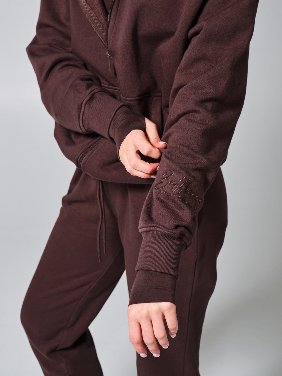 Threads Zip Hoodie - Espresso