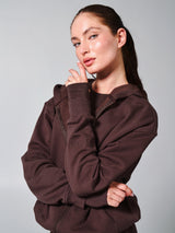 Thumbnail 3 of Threads Zip Hoodie - Espresso, 3 of 6