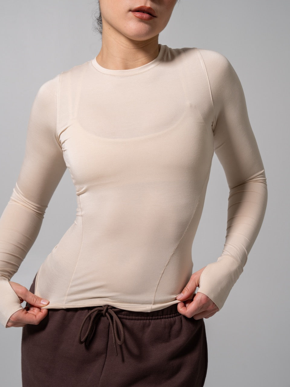 Halo Long Sleeve Hip Tee - Stardust