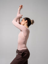 Thumbnail 3 of Halo Long Sleeve Hip Tee - Strawberry Milk, 3 of 7