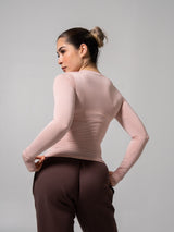 Thumbnail 4 of Halo Long Sleeve Hip Tee - Strawberry Milk, 4 of 7