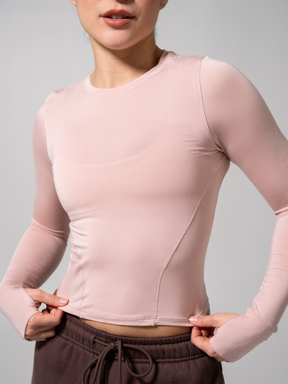 Halo Long Sleeve Baby Tee - Strawberry Milk