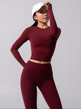 Thumbnail 1 of Halo Long Sleeve Baby Tee - Vineyard, 1 of 11