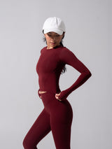 Thumbnail 4 of Halo Long Sleeve Baby Tee - Vineyard, 4 of 11