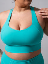 Thumbnail 1 of Nubre Twilight Sports Bra - Teal Me Later, 1 of 5