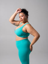 Thumbnail 1 of Twist Fit Sports Bra - Teal Me Later, 1 of 5