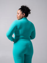 Thumbnail 3 of Rosa Waist Length Jacket - Teal Me Later, 3 of 13
