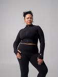 Rosa Waist Length Jacket - Onyx Black