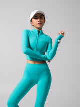 Thumbnail 6 of Rosa Waist Length Jacket - Teal Me Later, 6 of 13