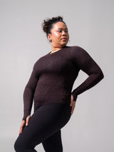 Thumbnail 3 of Halo Long Sleeve Hip Tee - Leopard Print, 3 of 6
