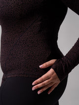 Thumbnail 6 of Halo Long Sleeve Hip Tee - Leopard Print, 6 of 6