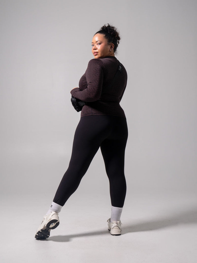 Halo Long Sleeve Hip Tee - Leopard Print