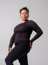 Thumbnail 3 of Halo Long Sleeve Baby Tee - Leopard Print, 3 of 6