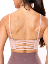 Thumbnail 6 of Ivy Wrap Sports Bra - Berry Ice, 6 of 7