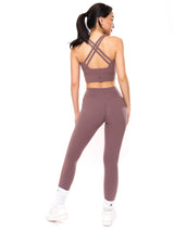 Thumbnail 4 of Rosa Sports Bra - Mocha Berry, 4 of 5