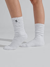Thumbnail 1 of 1 Pack Scrunch Sock - White and Black, 1 of 2