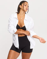 Thumbnail 6 of Boyfriend Button Up Shirt - White, 6 of 9