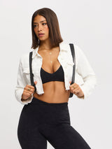 Thumbnail 6 of Desire Denim Jacket - White, 6 of 6