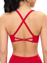 Thumbnail 3 of Glow Sports Bra - Lipstick Red, 3 of 7